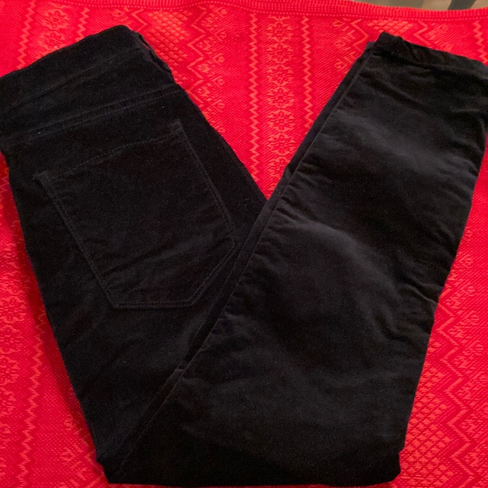 Banana Republic size 27P crushed velvet black like new jeans w/ some stretch